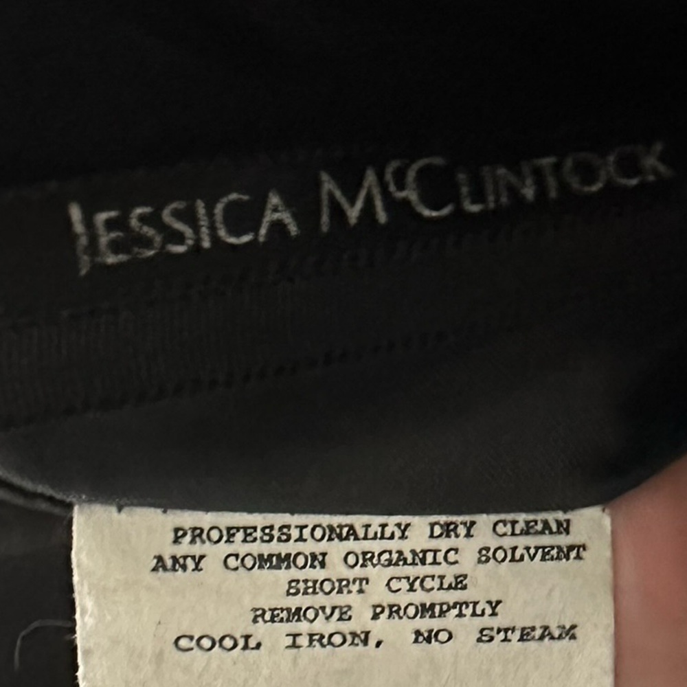 Vintage Jessica McClintock for Gunne Sax Black lPolka Dot Bubble Hem Prom Dress - Picture 9 of 10